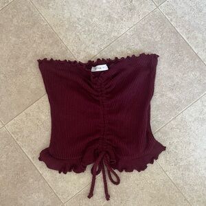 Maroon tube top